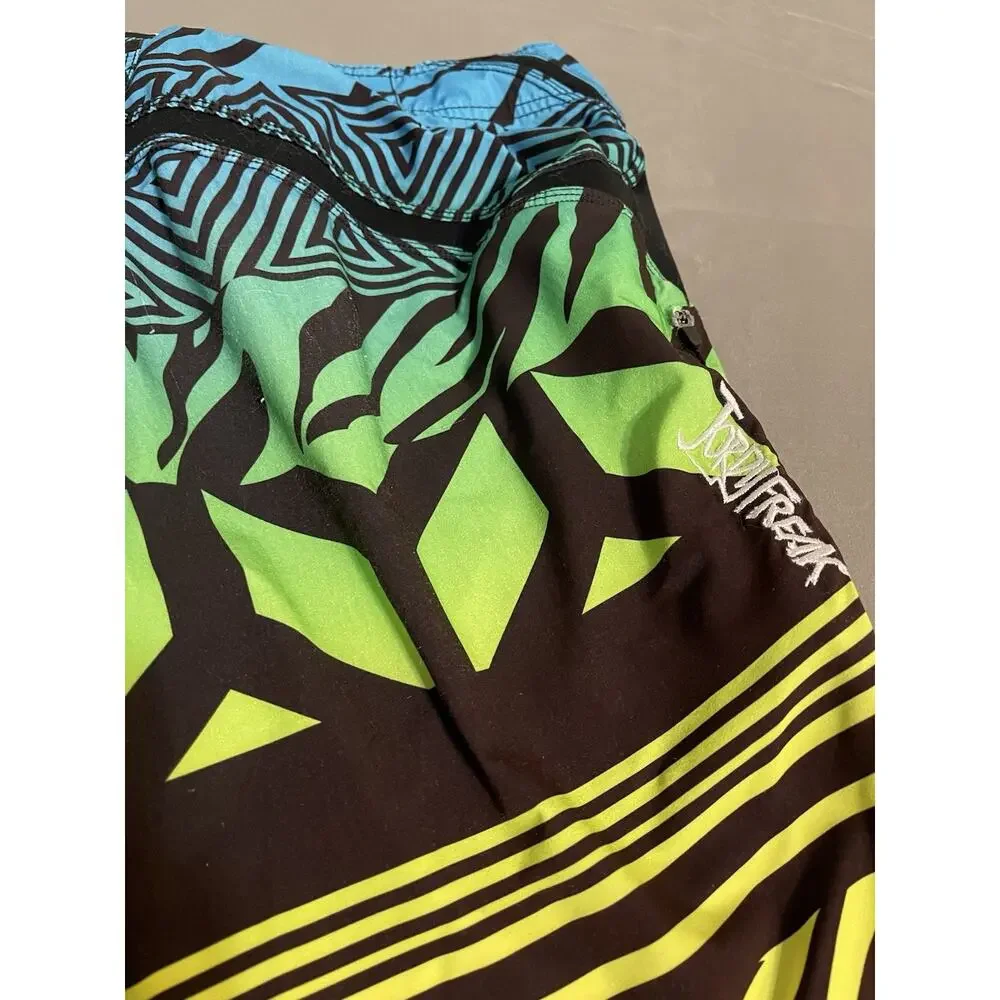 O’Neill Hyperfreak Jordi Smith Boardshorts Swim Trunks Blue Green Size 30
